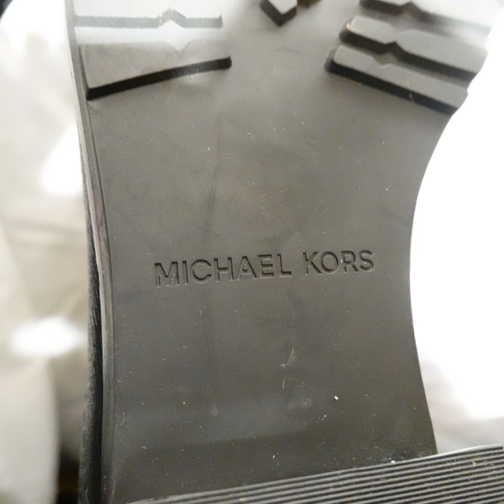 MICHAEL KORS Black Triple Zippered Ankle Moto Boots w/Lugg Soles, size 8½M - Picture 4 of 11